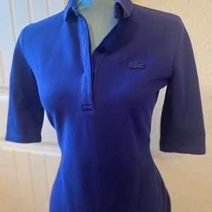 Lacoste 3/4 length fitted polo shirt